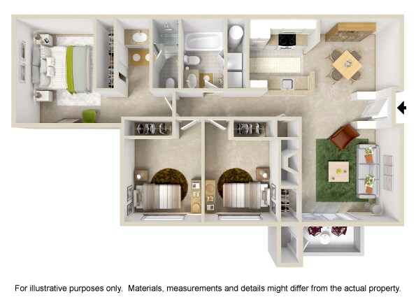 Cedar Renovated A-109 floor plan